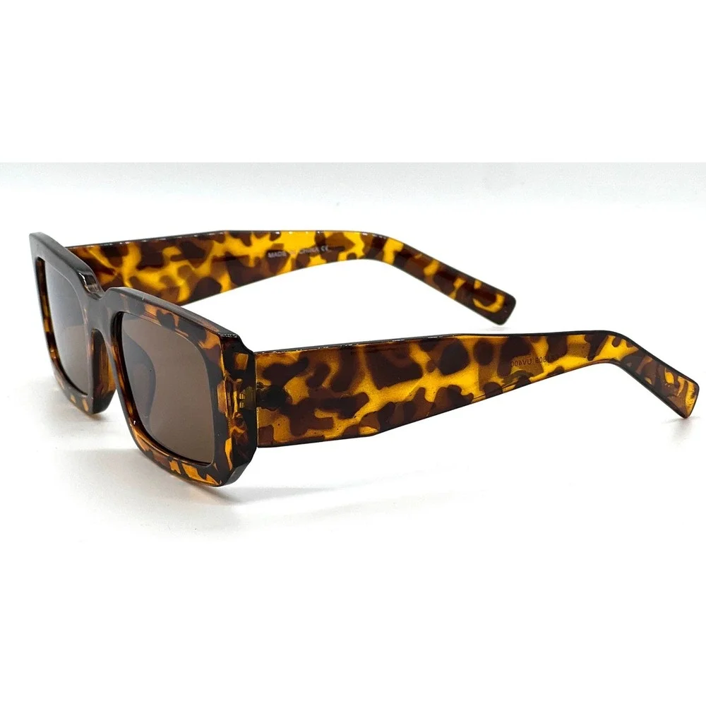 Tortoise Sunglasses Gold Gradient Lens Square Frame‎ Fashion Clasy Shades Lentes